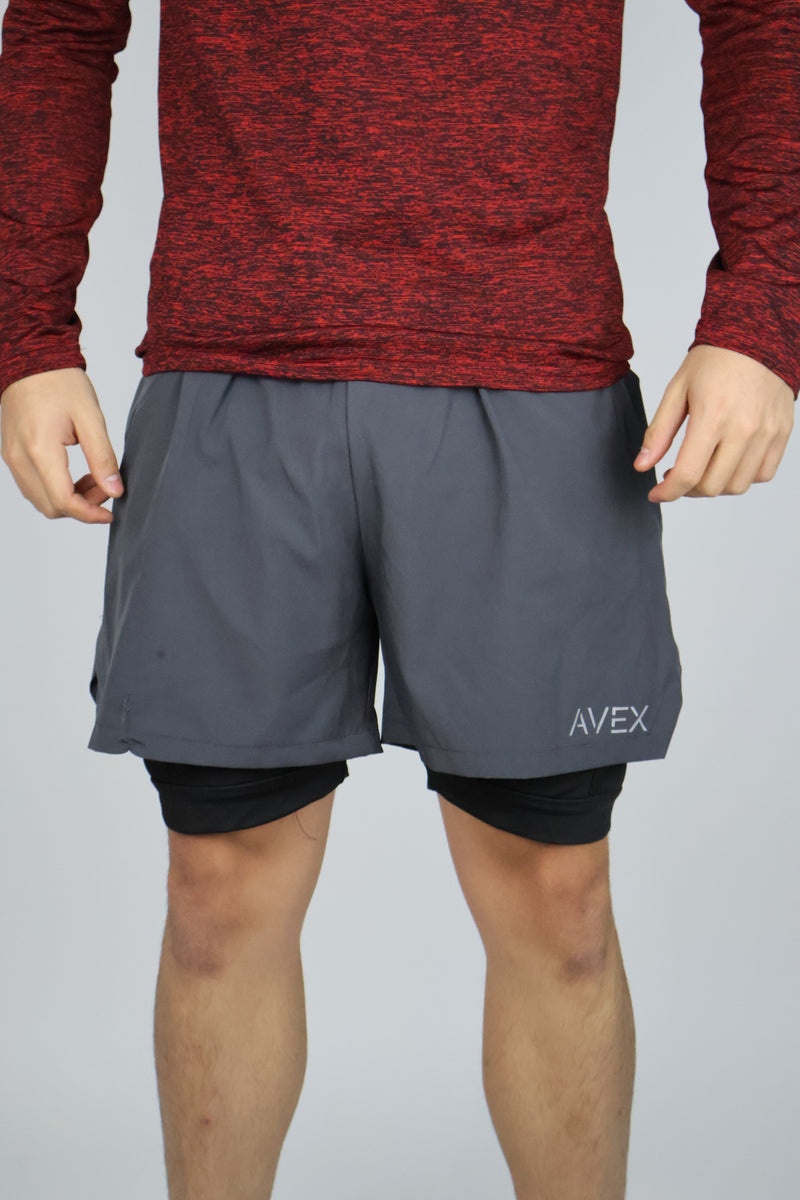 Elevate Fit Shorts- COAL – AVEX